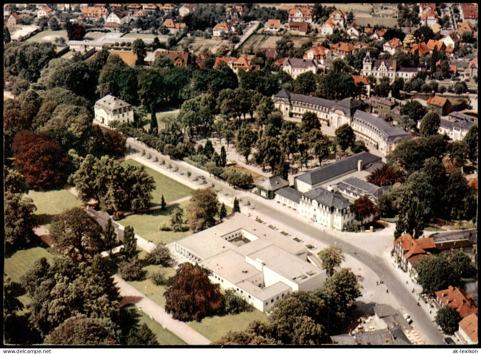 Ansichtskarte Bad Nenndorf Luftbild Kurviertel Vom Flugzeug Aus 1970 - Bad Nenndorf