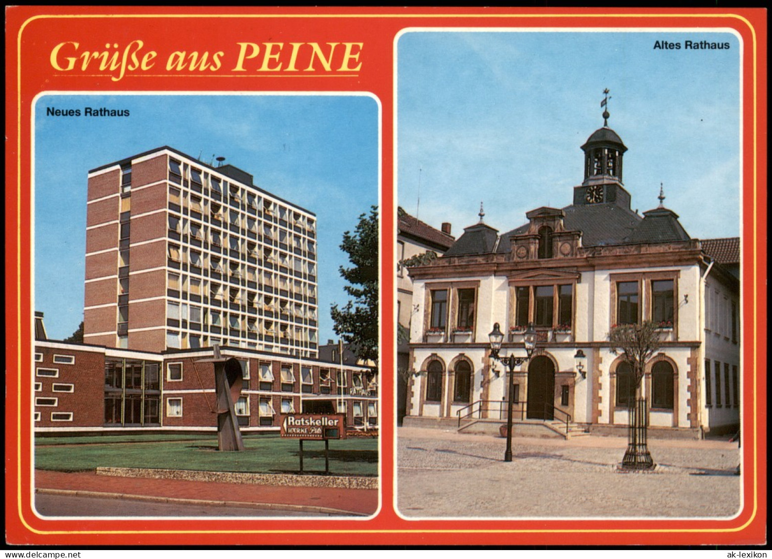 Ansichtskarte Peine 2 Bild Neues- Und Altes Rathaus 1990 - Peine