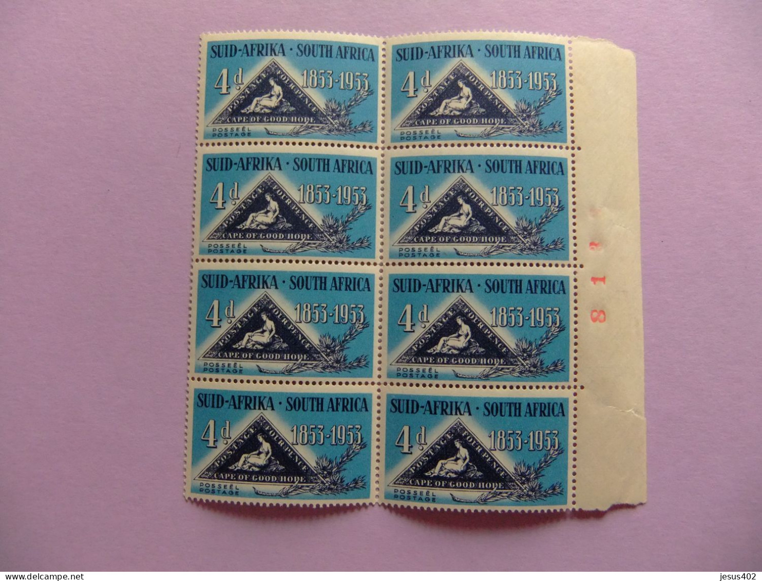 48 AFRICA DEL SUR / RSA 1953 / CENTENARIO DE SELLOS TRIANGULARES / YVERT 195 MNH - Cap De Bonne Espérance (1853-1904)