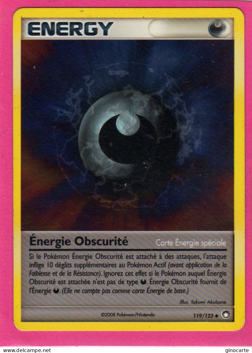 Carte Pokemon 2008 Diamant Et Perle Tresor Mysterieux 119/123 Energie Obscurite Neuve - Diamant & Perle