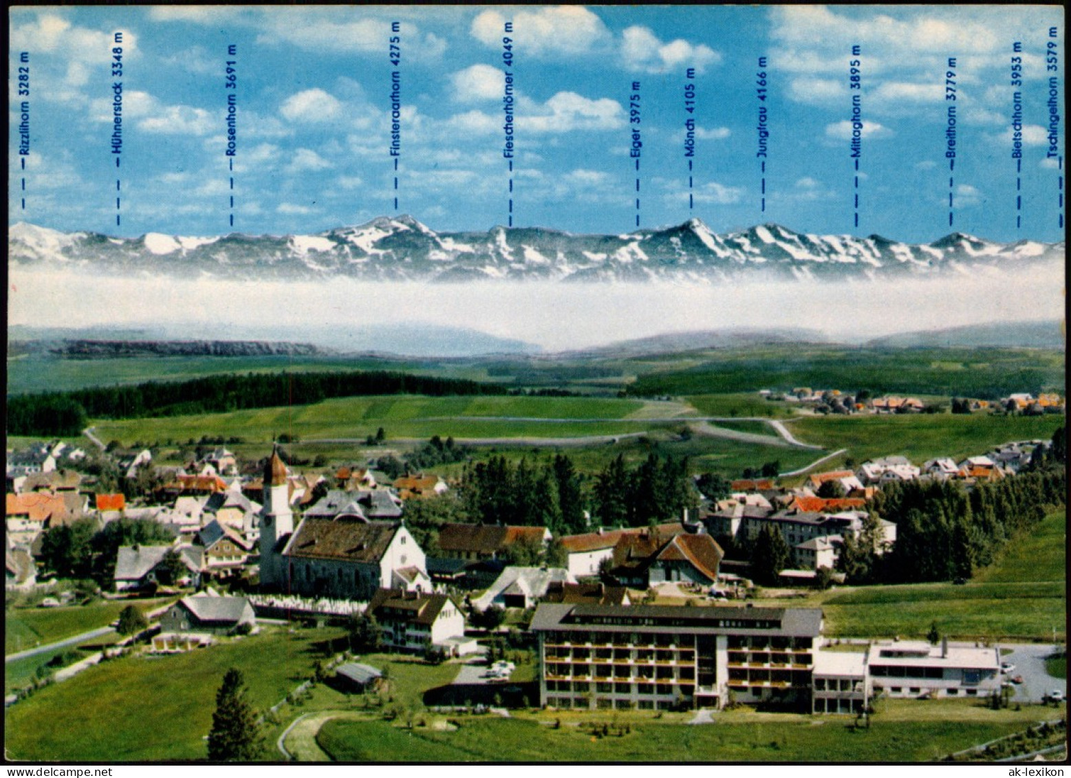 Ansichtskarte Höchenschwand Luftbild Ort Im Hochschwarzwald 1970 - Hoechenschwand