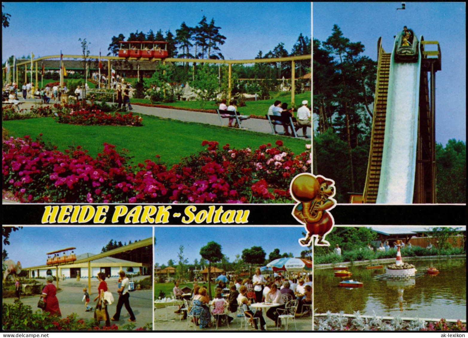 Ansichtskarte Soltau HEIDE PARK -Soltau Mehrbild, Wasserrutsche 1983 - Soltau