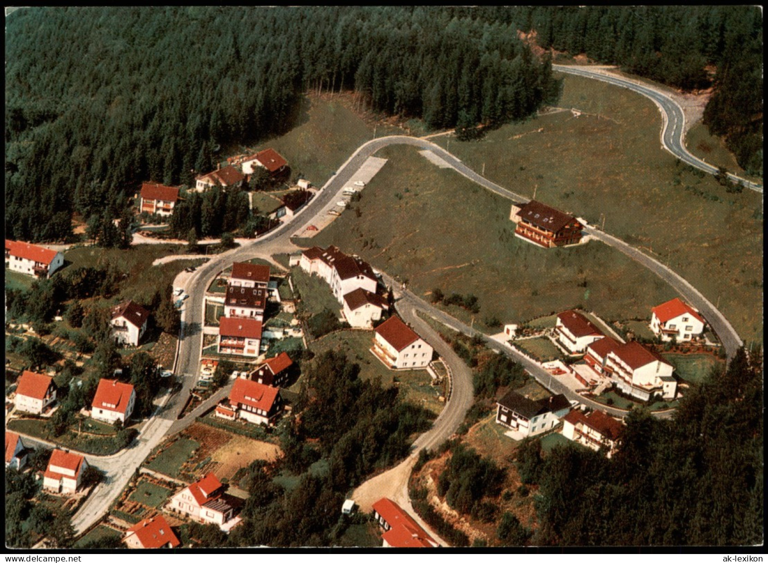 Ansichtskarte Bad Grund (Harz) Luftbild Luftaufnahme Wohngebiet 1975 - Bad Grund