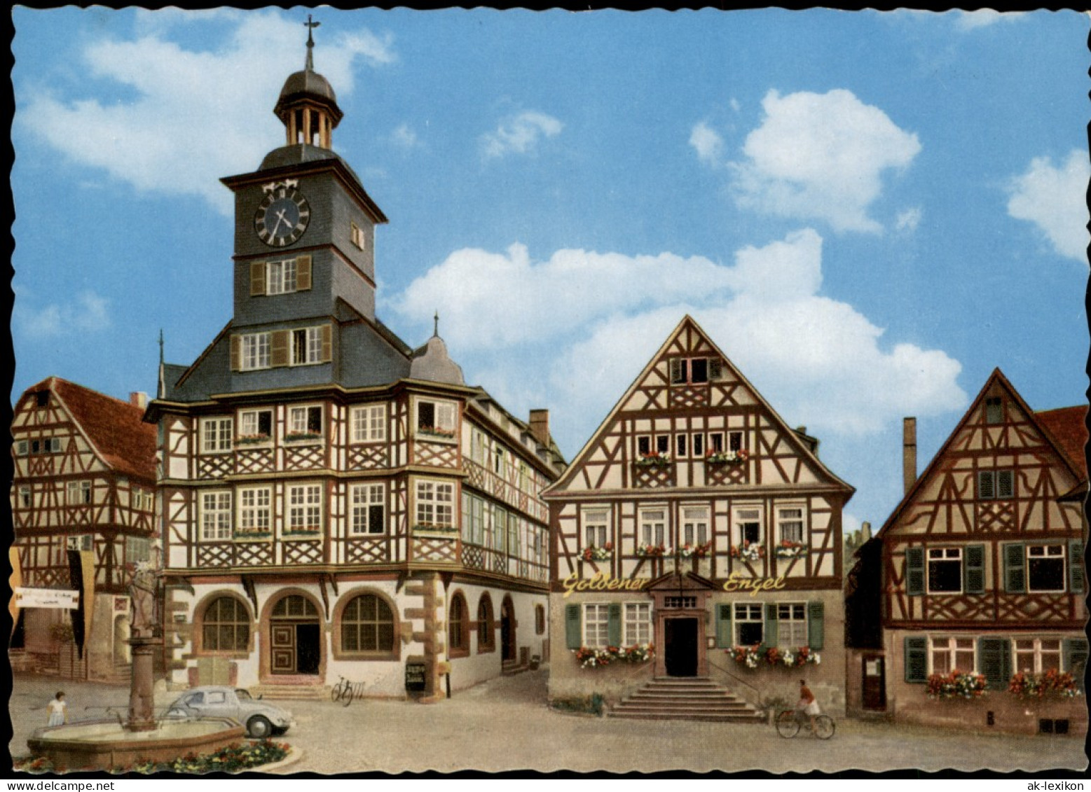 Ansichtskarte Heppenheim An Der Bergstraße Großer Markt Mit Rathaus 1964 - Heppenheim
