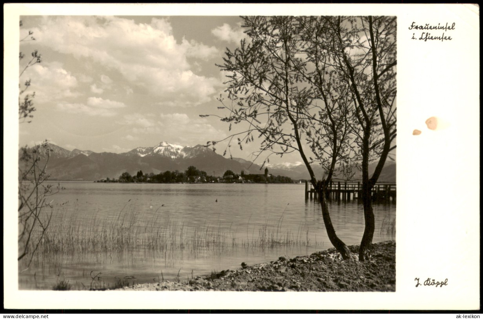 Ansichtskarte Chiemsee Fraueninsel - Chiemsee 1958 - Chiemgauer Alpen