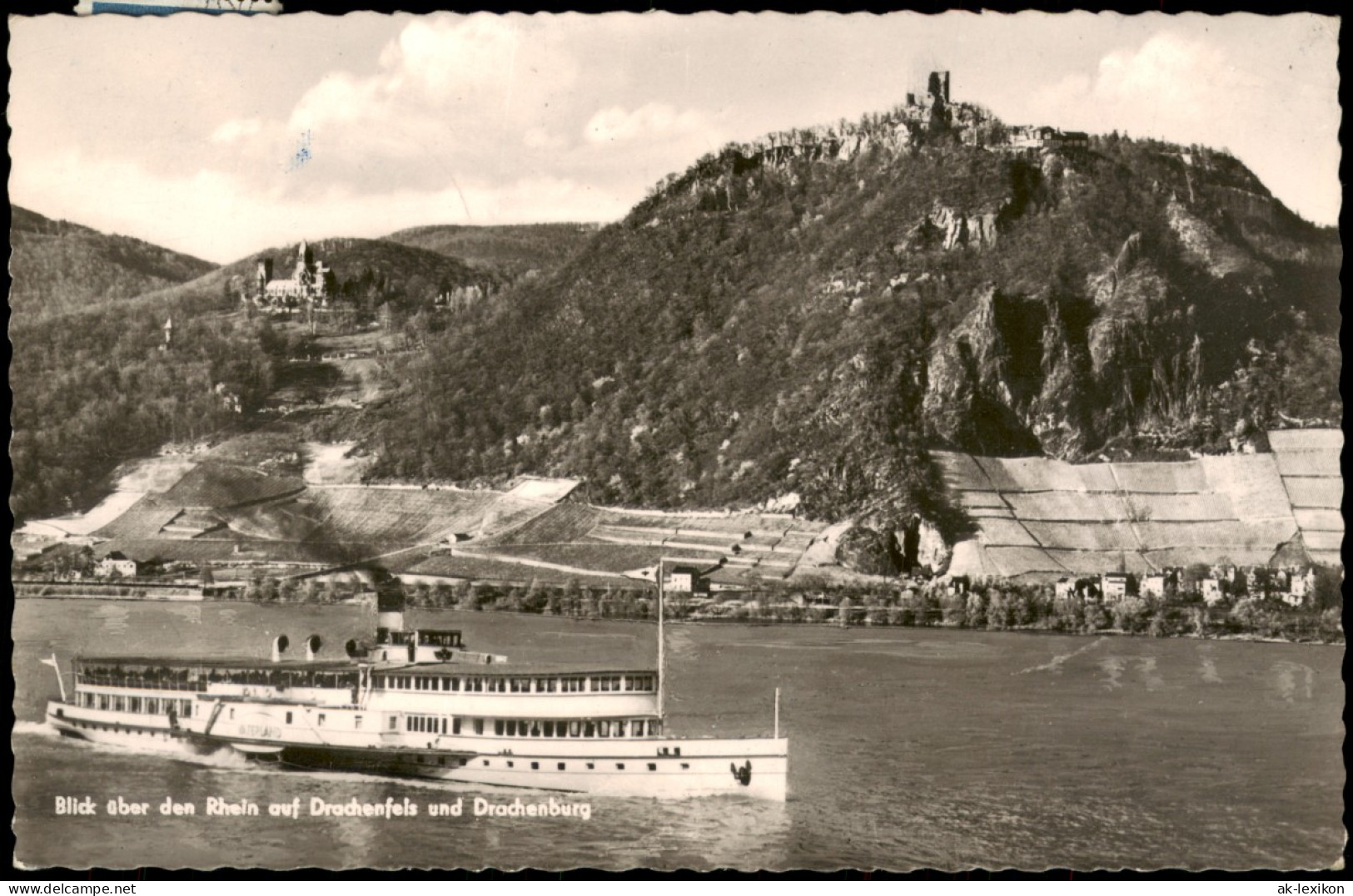 Ansichtskarte Königswinter Rheindampfer Drachenfels 1954 - Koenigswinter