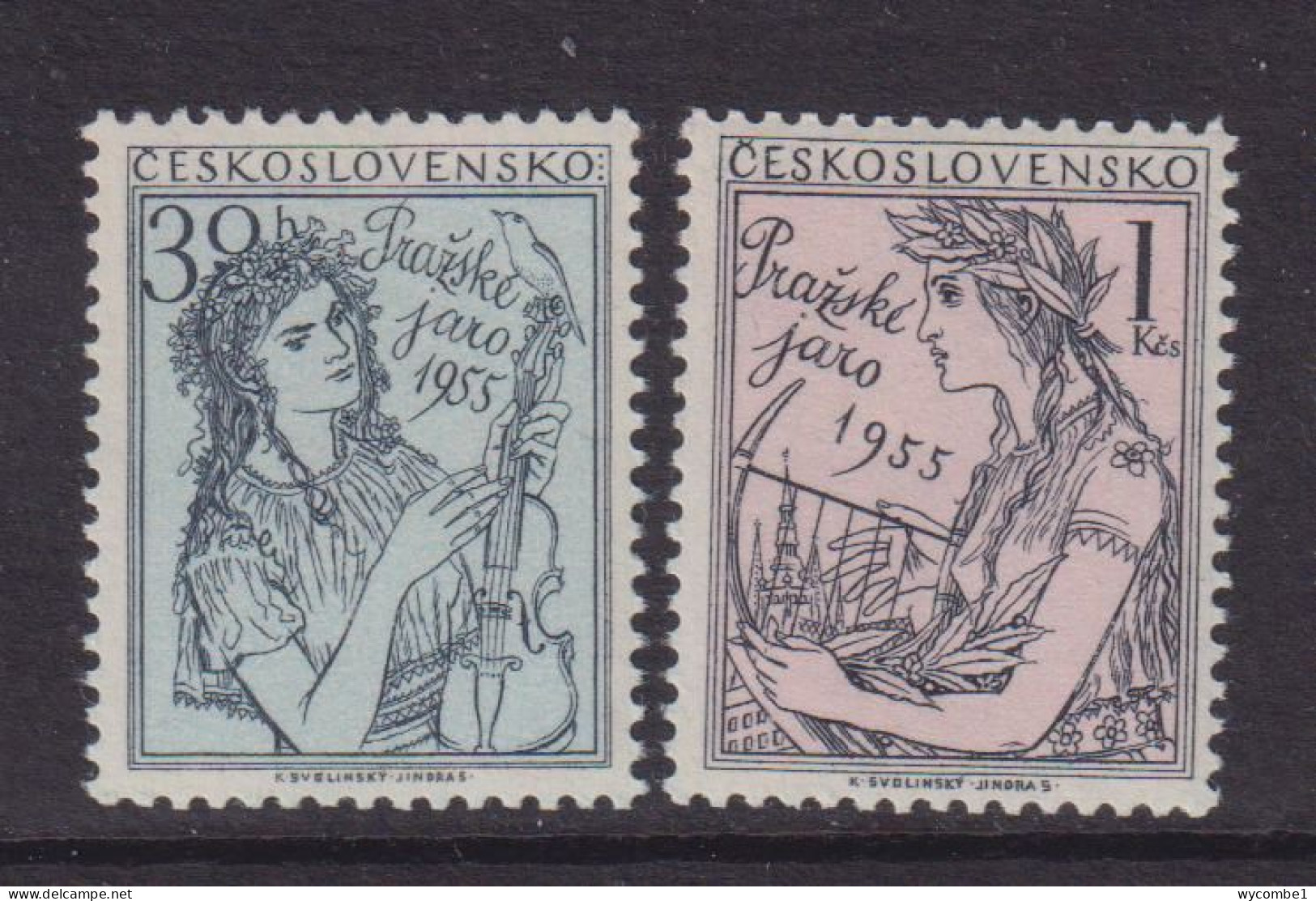 CZECHOSLOVAKIA  - 1955  Music Festival  Set  Never Hinged Mint - Unused Stamps