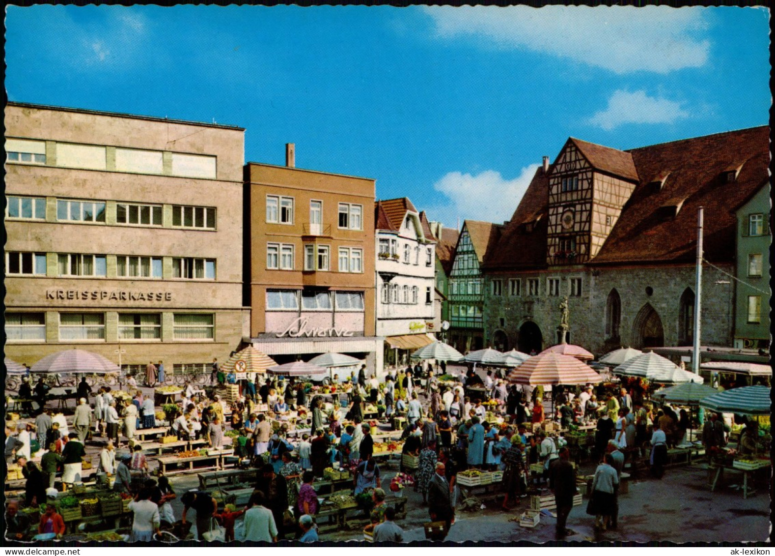 Ansichtskarte Reutlingen Marktplatz, Markttreiben 1978 - Reutlingen