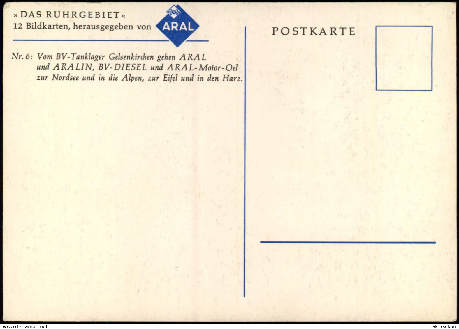 Ansichtskarte Gelsenkirchen BV-Tanklager (ARAL Künstlerkarte Bildkarte) 1970 - Gelsenkirchen