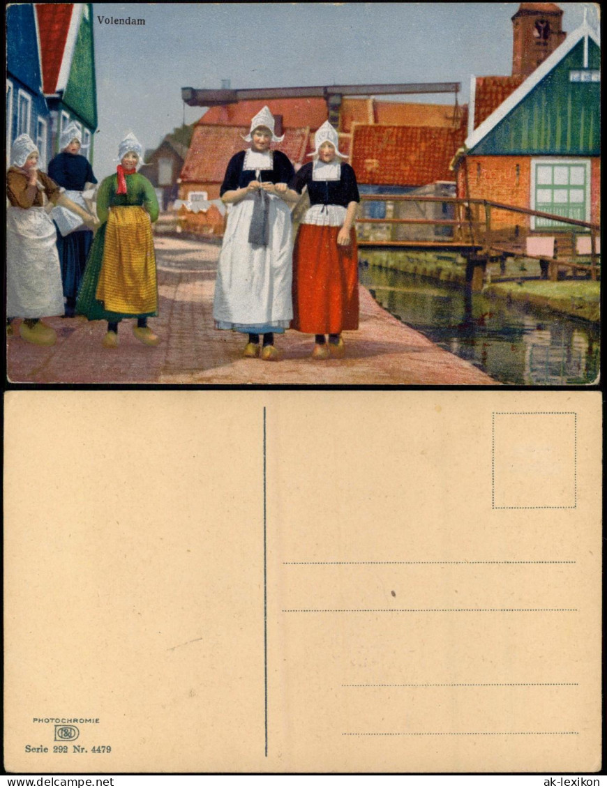 Volendam-Edam-Volendam   Frauen In Holländischer Tracht Photochromie 1912 - Volendam