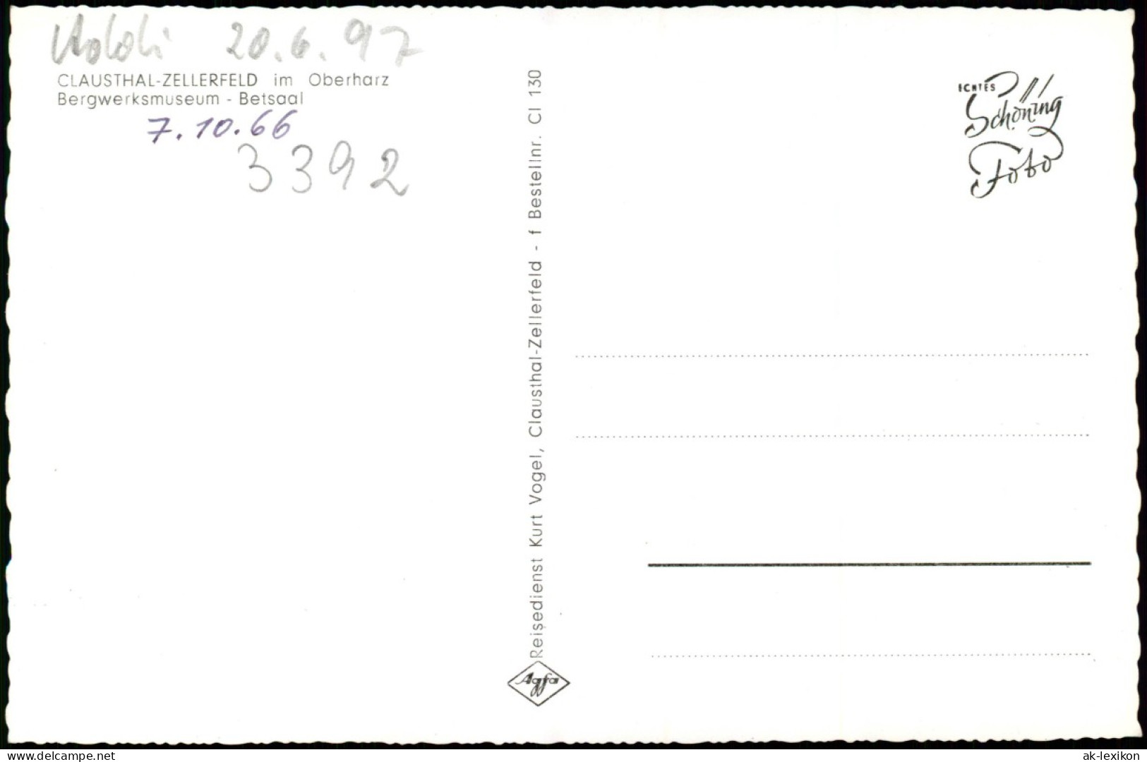 Ansichtskarte Clausthal-Zellerfeld Bergwerksmuseum - Betsaal 1963 - Clausthal-Zellerfeld