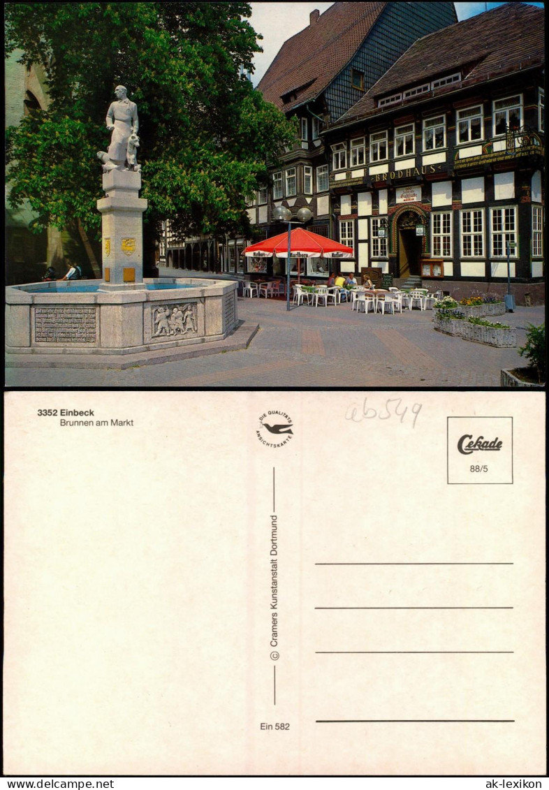 Ansichtskarte Einbeck Ortsansicht, Brunnen Am Markt, Brodhaus 1988 - Einbeck