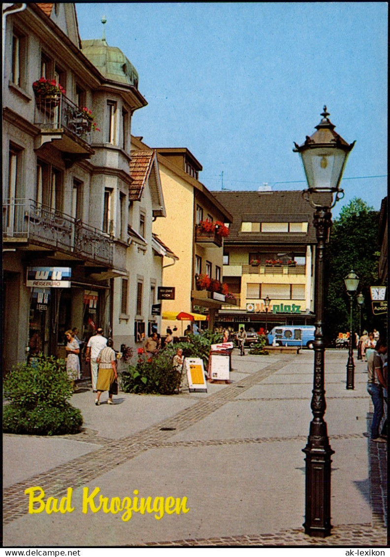 Ansichtskarte Bad Krozingen Fußgängerzone Bahnhofstraße 1984 - Bad Krozingen