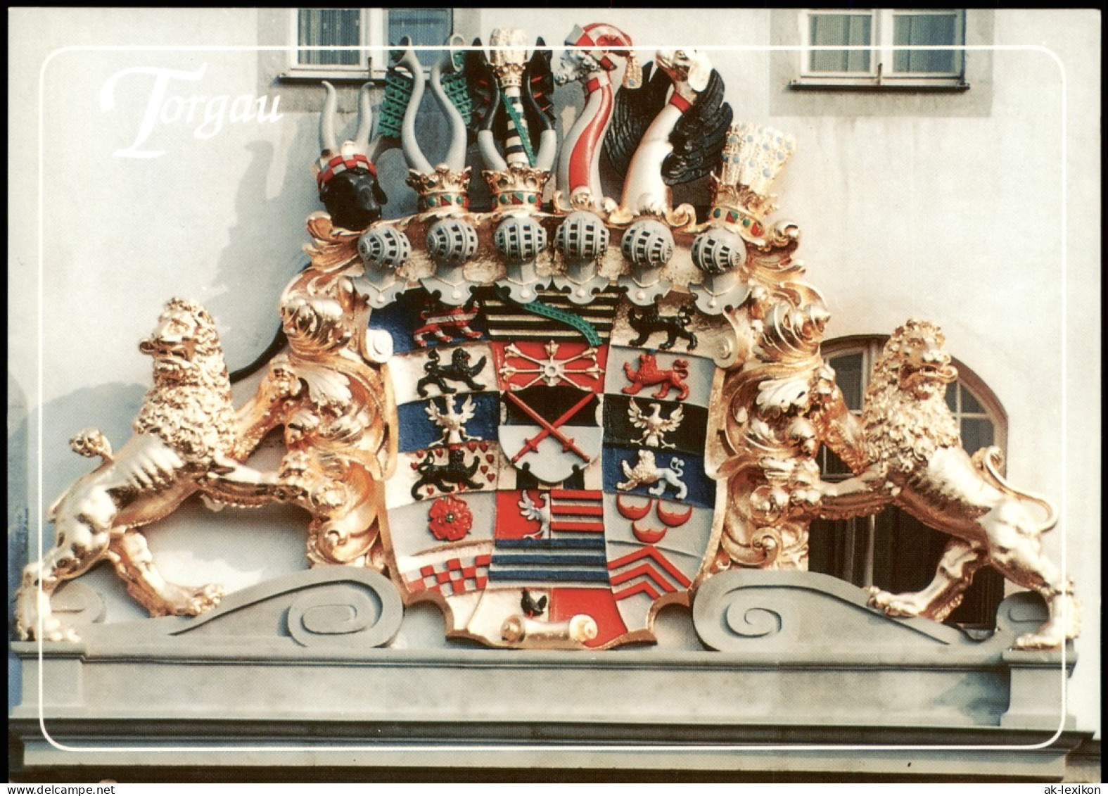 Torgau Schloss Hartenfels Barockes Wappen  Kurfürsten Eingangsportal 2000 - Torgau