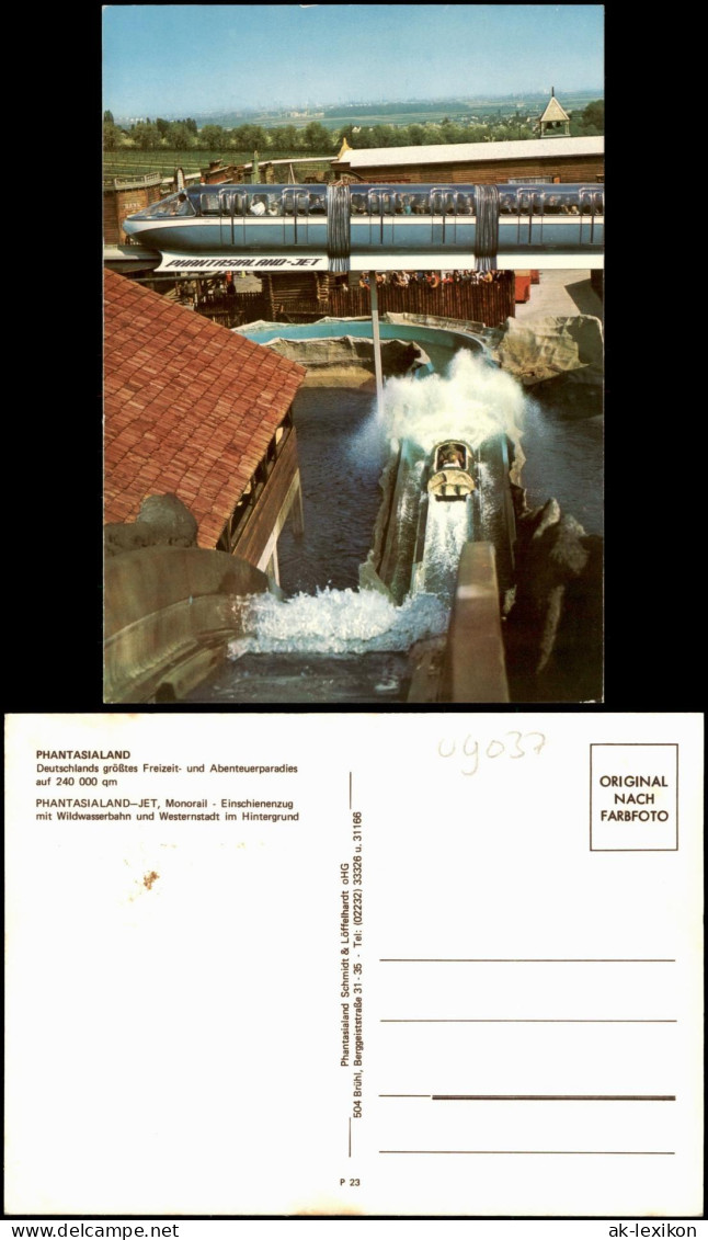 Brühl PHANTASIALAND-JET Monorail Einschienenzug Wildwasserbahn 1975 - Bruehl