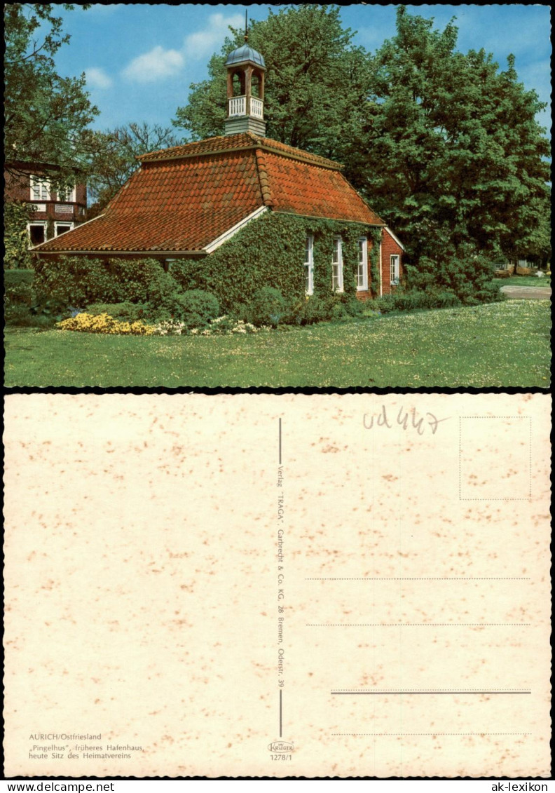 Aurich-Leer (Ostfriesland) Pingelhus, Früheres Hafenhaus,  Heimatvereins 1970 - Aurich