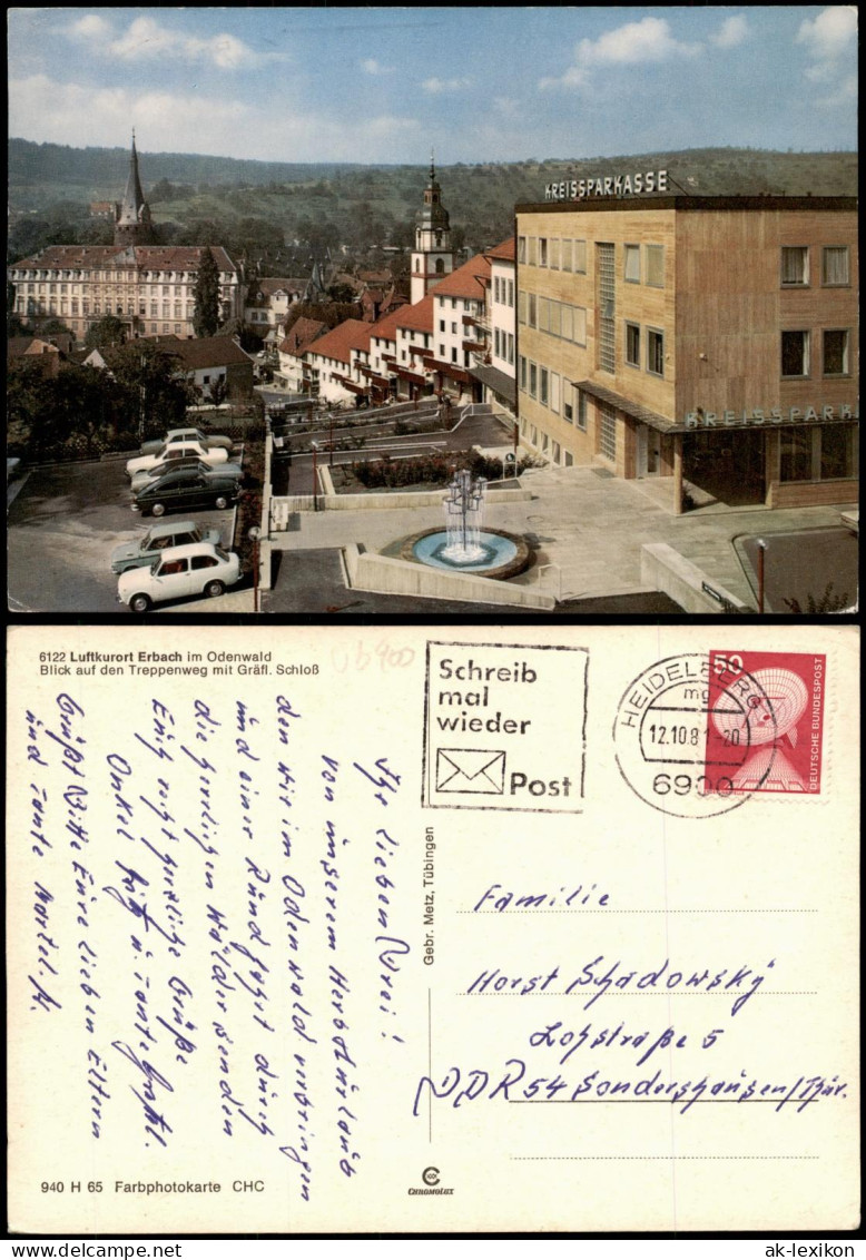 Erbach (Odenwald) Blick Auf Den Treppenweg  Kreissparkasse 1981 - Erbach