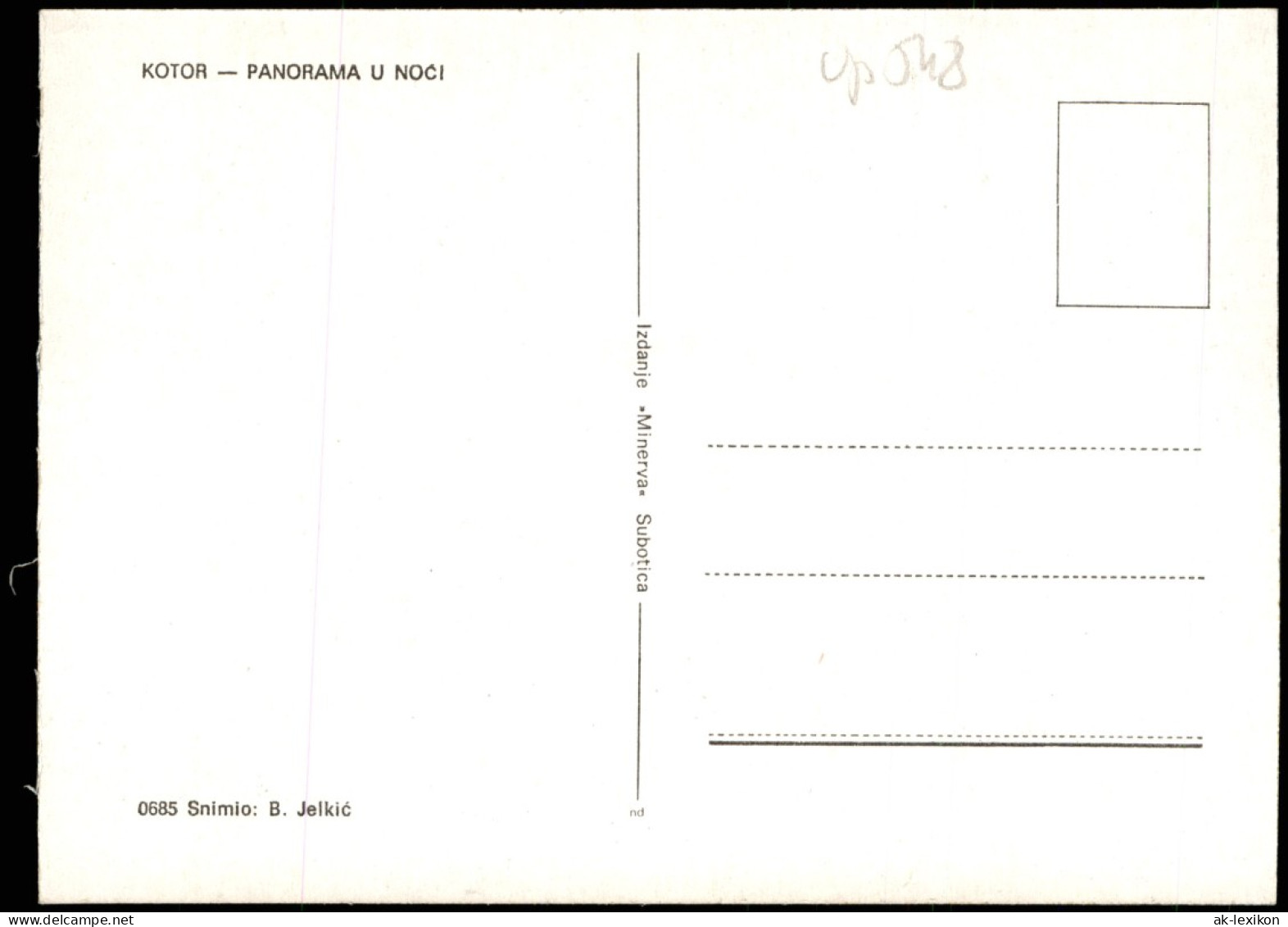 Postcard Kotor Cattaro (Котор) KOTOR PANORAMA U NOCI 1980 - Montenegro