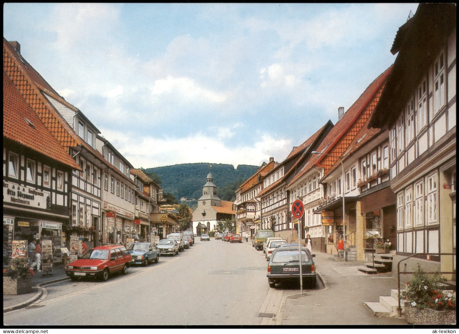 Ansichtskarte Bad Grund (Harz) Osteroder Straße, Autos 1989 - Bad Grund