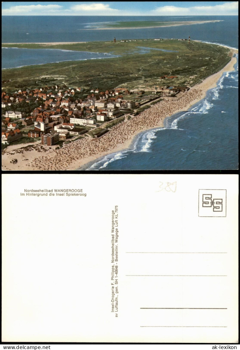 Ansichtskarte Wangerooge Luftbild Im Hintergrund Spiekeroog 1981 - Wangerooge