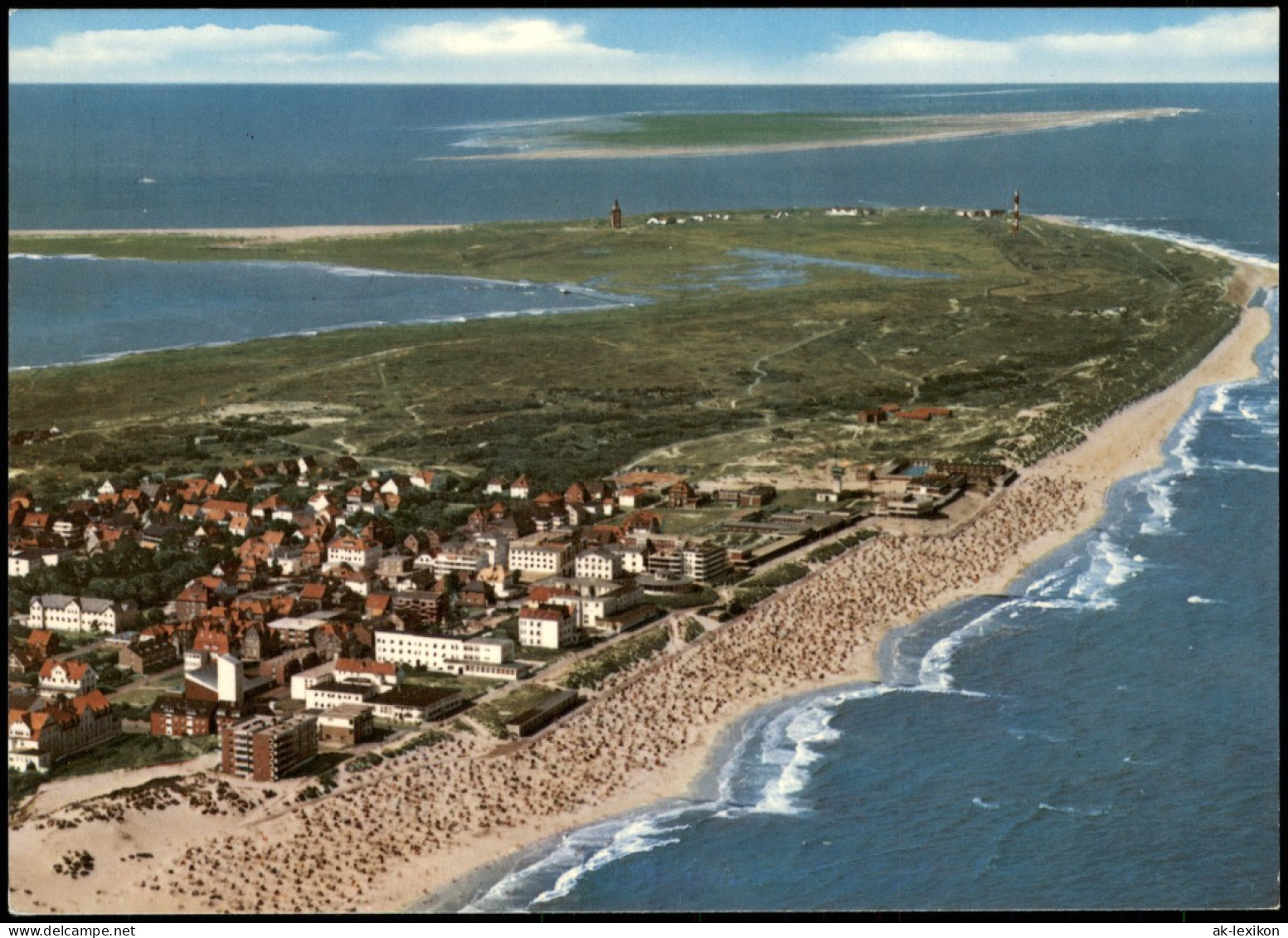 Ansichtskarte Wangerooge Luftbild Im Hintergrund Spiekeroog 1981 - Wangerooge