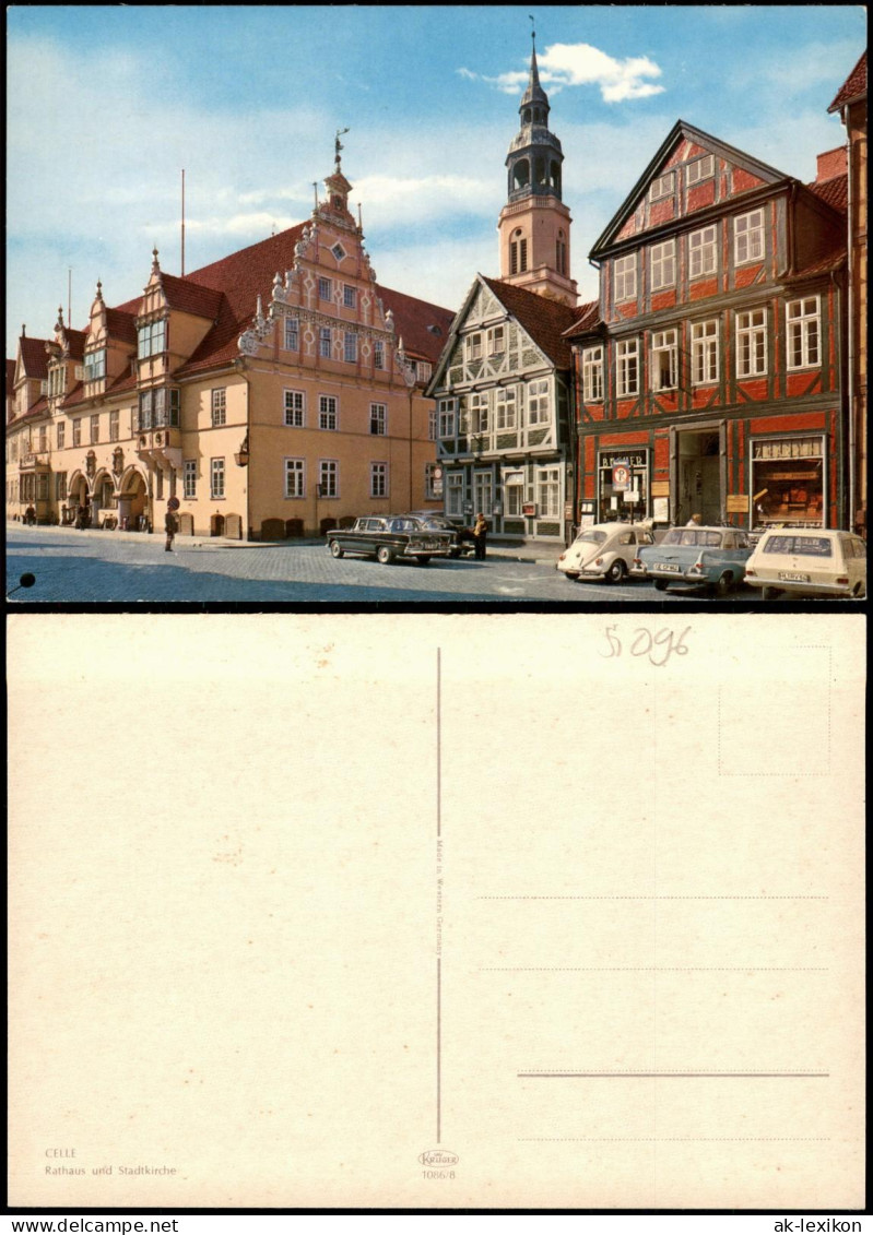 Ansichtskarte Celle Rathaus Und Stadtkirche, VW Käfer 1981 - Celle