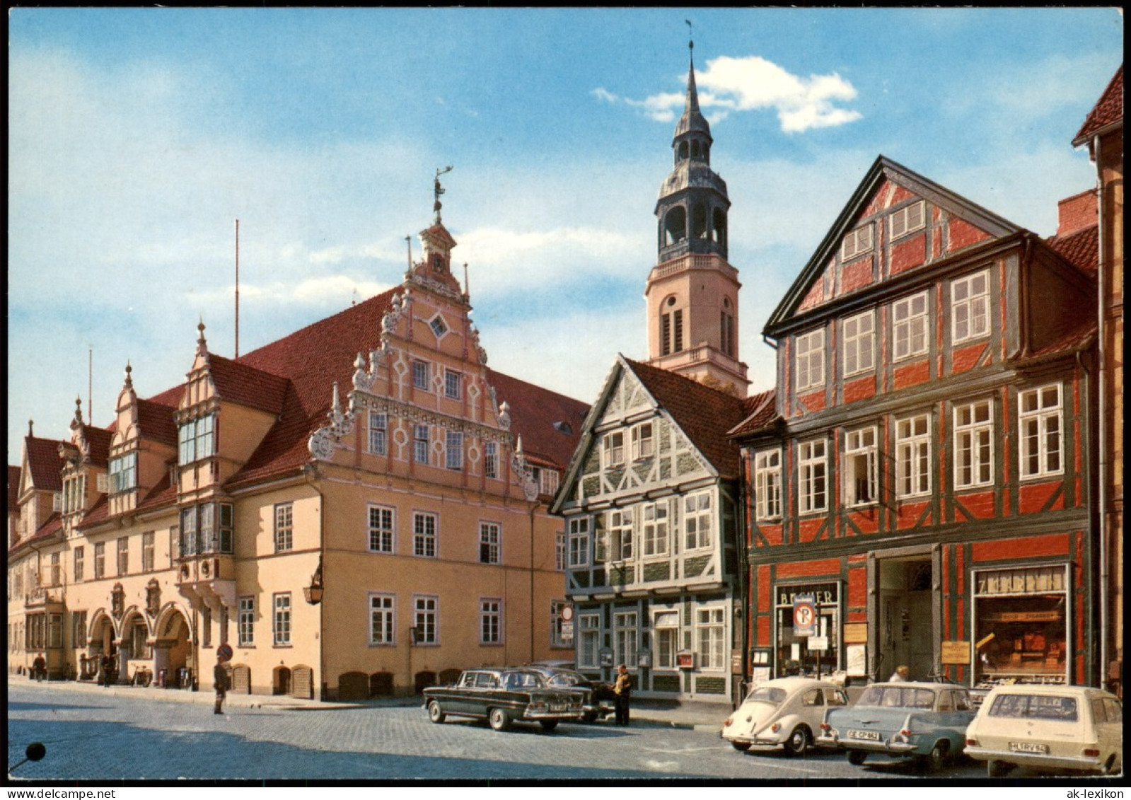 Ansichtskarte Celle Rathaus Und Stadtkirche, VW Käfer 1981 - Celle