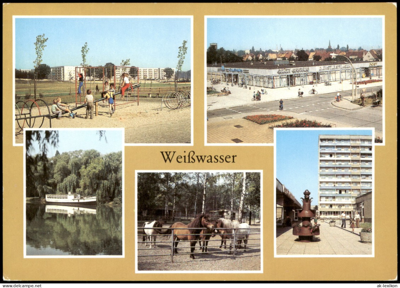 Weißwasser Oberlausitz Mehrbild Wohnkomplex, Lutherstraße, Brechtstraße 1982 - Weisswasser (Oberlausitz)