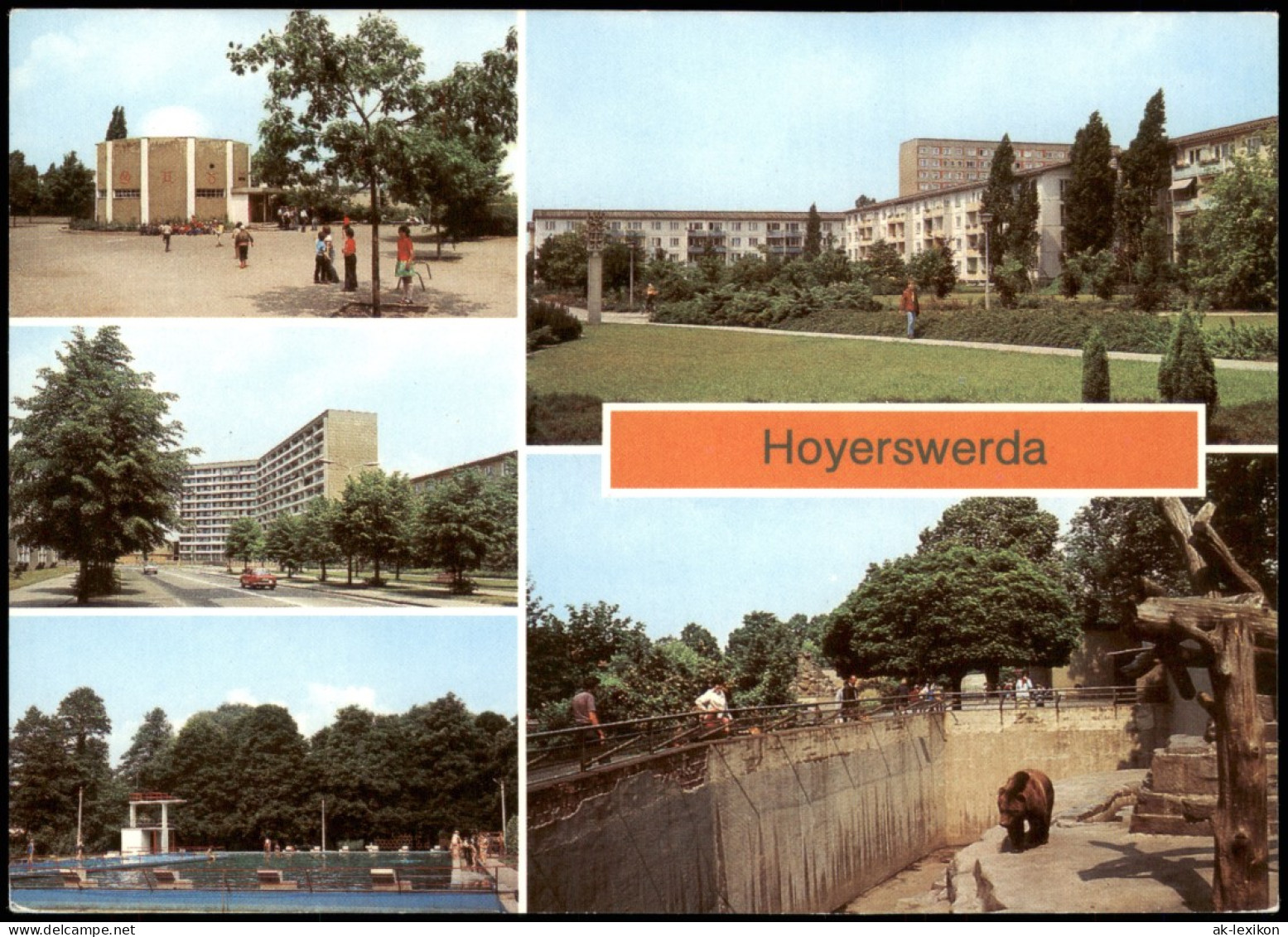 Hoyerswerda Planetarium, Magistrale  Wohnkomplex, Freibad, Tierpark 1983 - Hoyerswerda