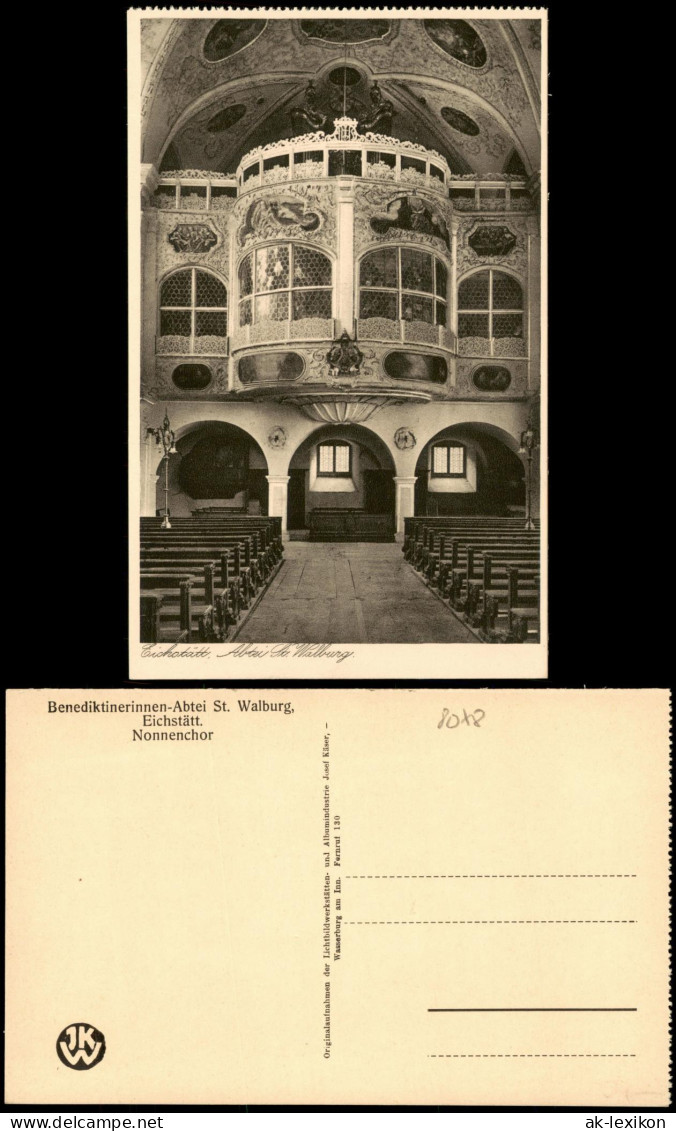Ansichtskarte Eichstätt Benediktinerinnen-Abtei St. Walburg, Nonnenchor 1928 - Eichstätt