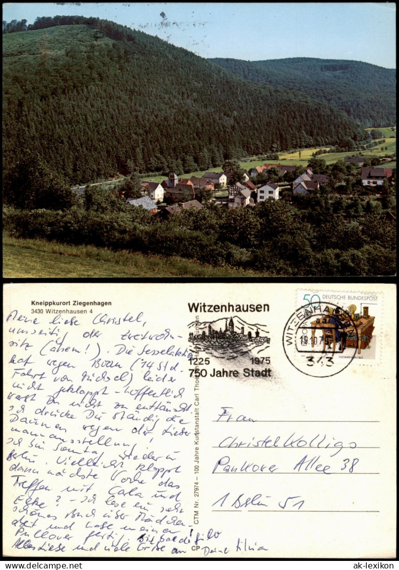 Ansichtskarte Ziegenhagen-Witzenhausen Blick Auf Die Stadt 1979 - Witzenhausen