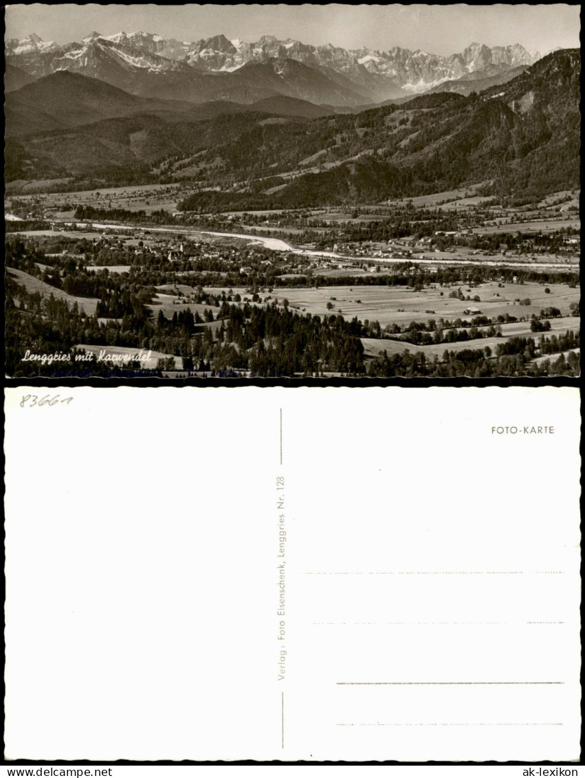 Ansichtskarte Lenggries Panorama-Ansicht Mit Blick Zum Karwendel Gebirge 1960 - Lenggries