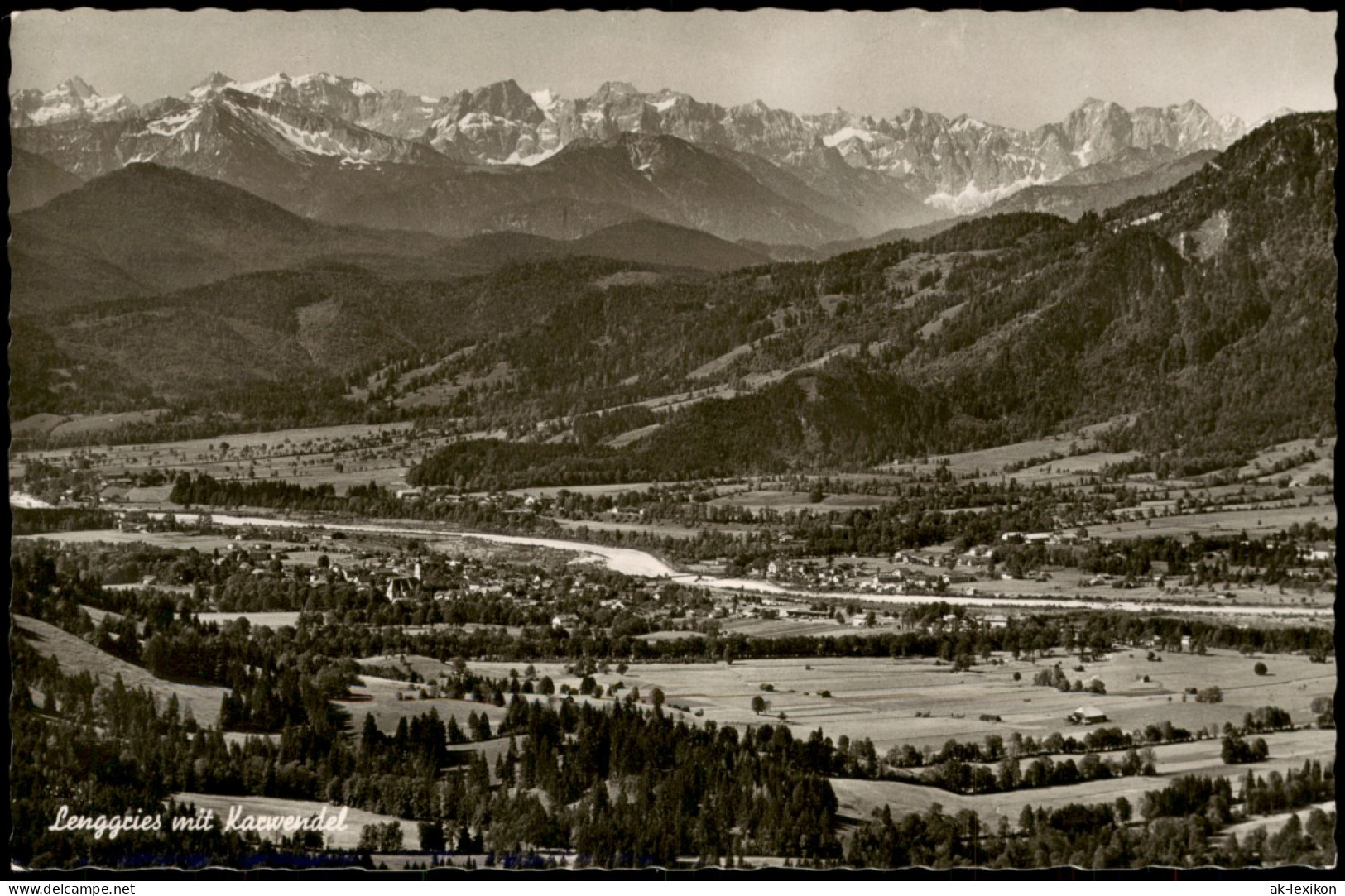 Ansichtskarte Lenggries Panorama-Ansicht Mit Blick Zum Karwendel Gebirge 1960 - Lenggries