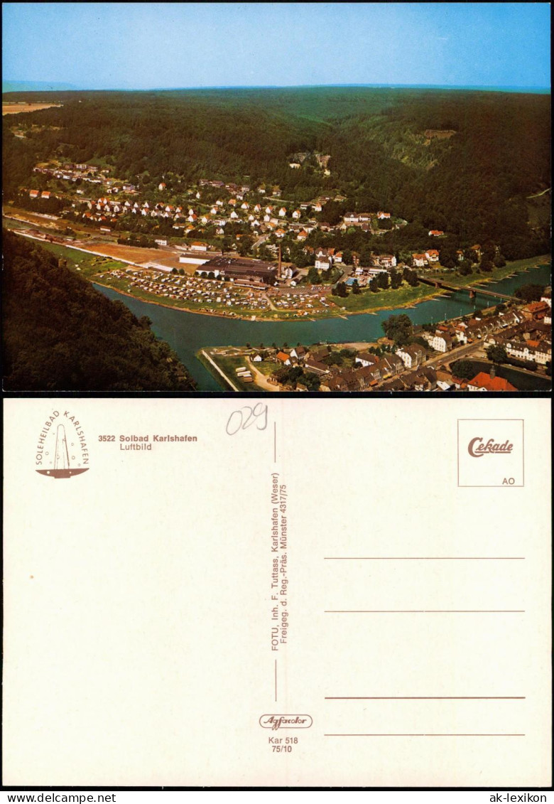 Ansichtskarte Bad Karlshafen Luftbild 1975 - Bad Karlshafen