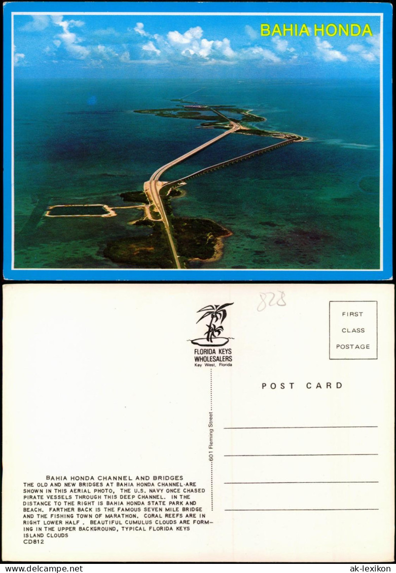 Postcard Bahia Honda (Florida) Luftbild Areal View 1993 - Otros & Sin Clasificación