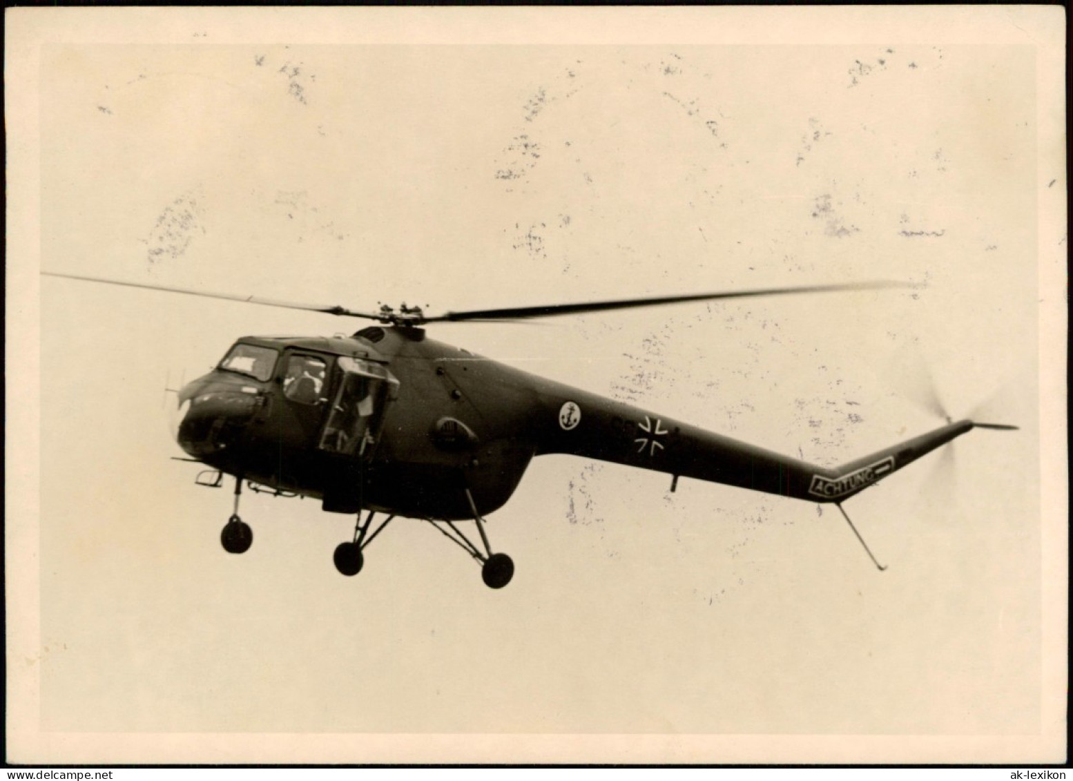 Ansichtskarte  Bundeswehr Seenot-Hubschrauber Sycamore 1961 - Helicopters