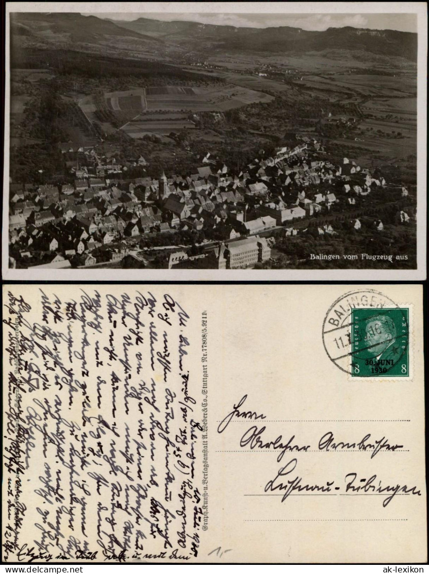 Ansichtskarte Balingen Luftbild 1930 - Balingen