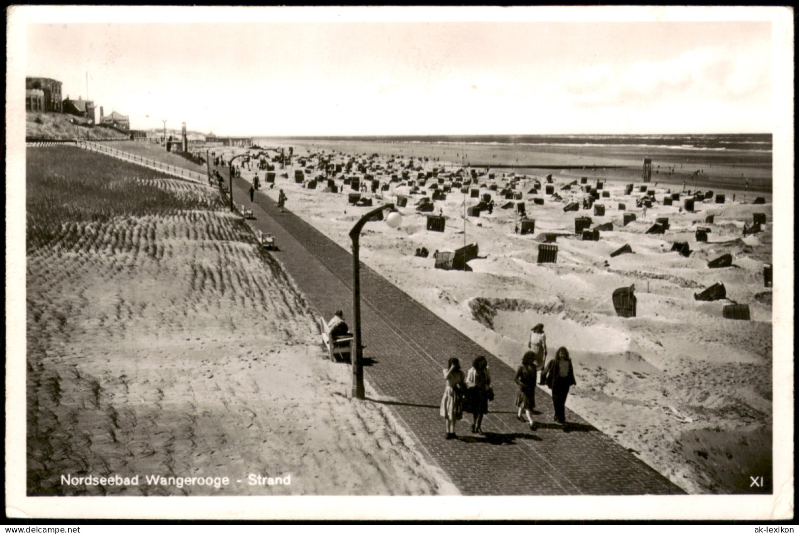 Ansichtskarte Wangerooge Strand, Promenade 1955 - Wangerooge