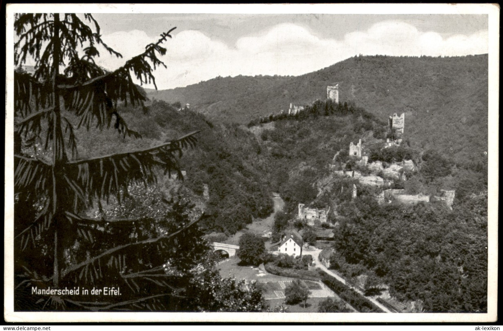 Ansichtskarte Manderscheid Panorama-Ansicht, Eifel Ort 1938 - Manderscheid