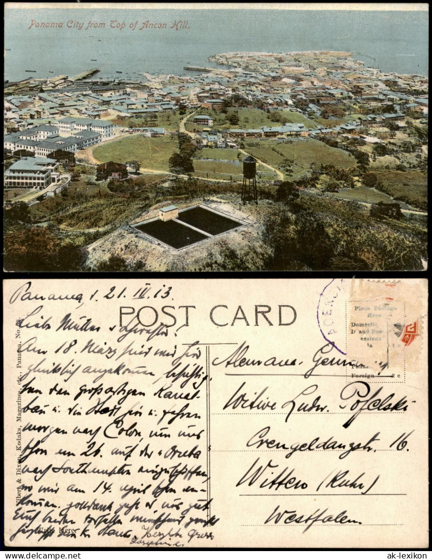 Postcard Panama-Stadt Panamá City From Cop Of Incon Hill. 1913 - Panama