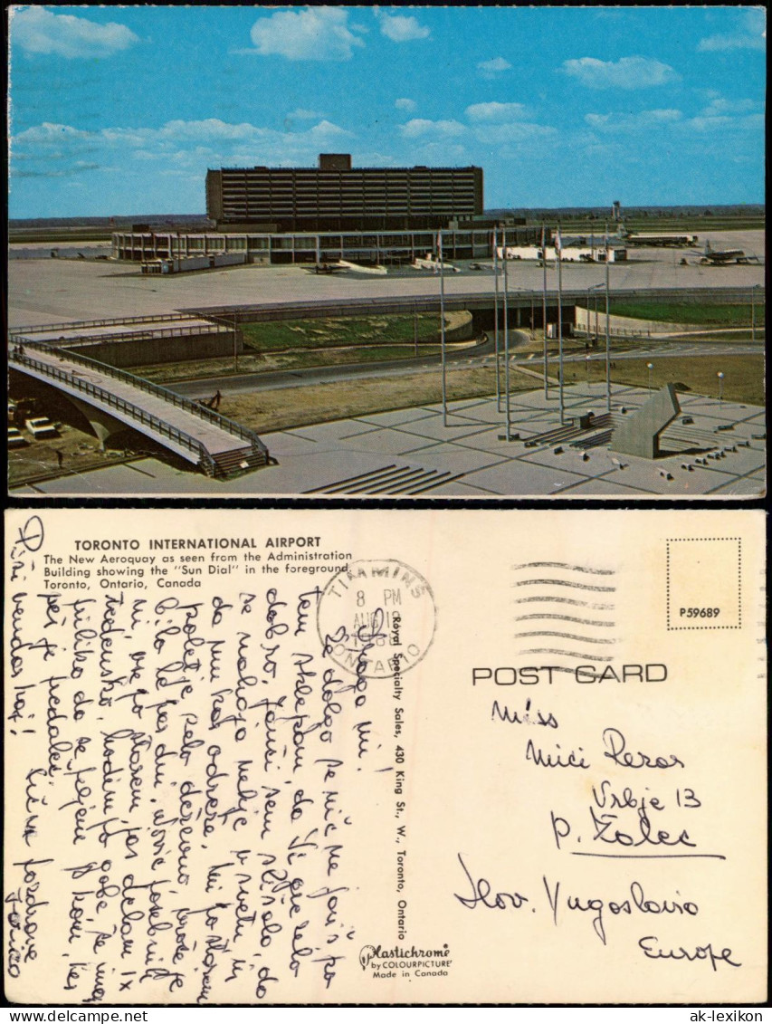 Postcard Toronto TORONTO INTERNATIONAL AIRPORT (Flughafen) 1968 - Sonstige & Ohne Zuordnung