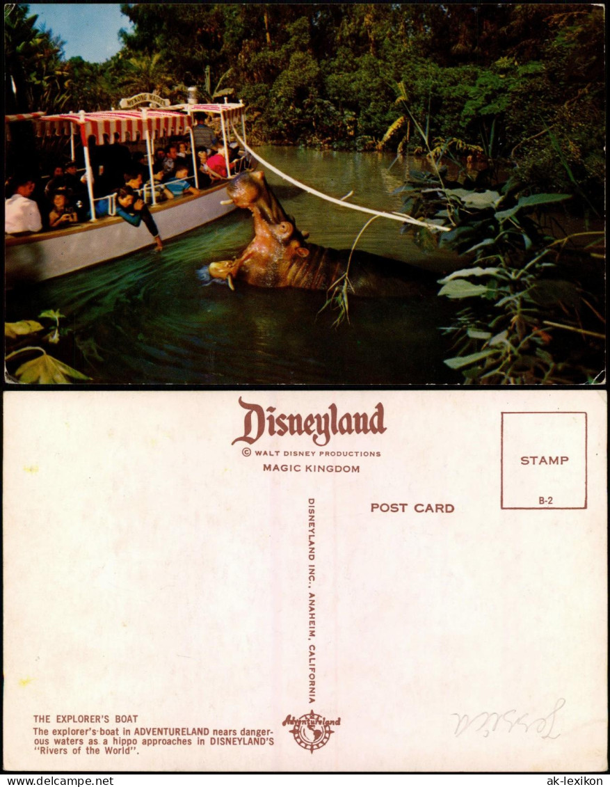 Postcard Anaheim MAGIC KINGDOM THE EXPLORER'S BOAT Disneyland 1970 - Anaheim