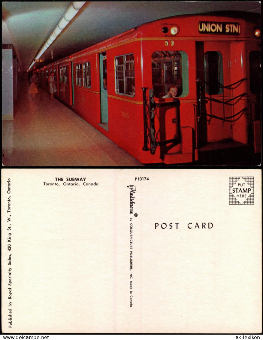 Postcard Toronto THE SUBWAY, U-Bahn, Untergrundbahn 1970 - Otros & Sin Clasificación