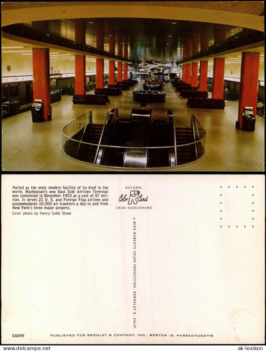 Postcard New York City Manhattan's New East Side Airlines Terminal 1960 - Otros & Sin Clasificación