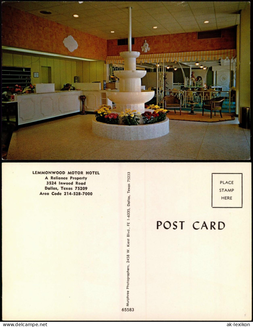 Postcard Dallas LEMMONWOOD MOTOR HOTEL 3524 Inwood Road 1960 - Otros & Sin Clasificación