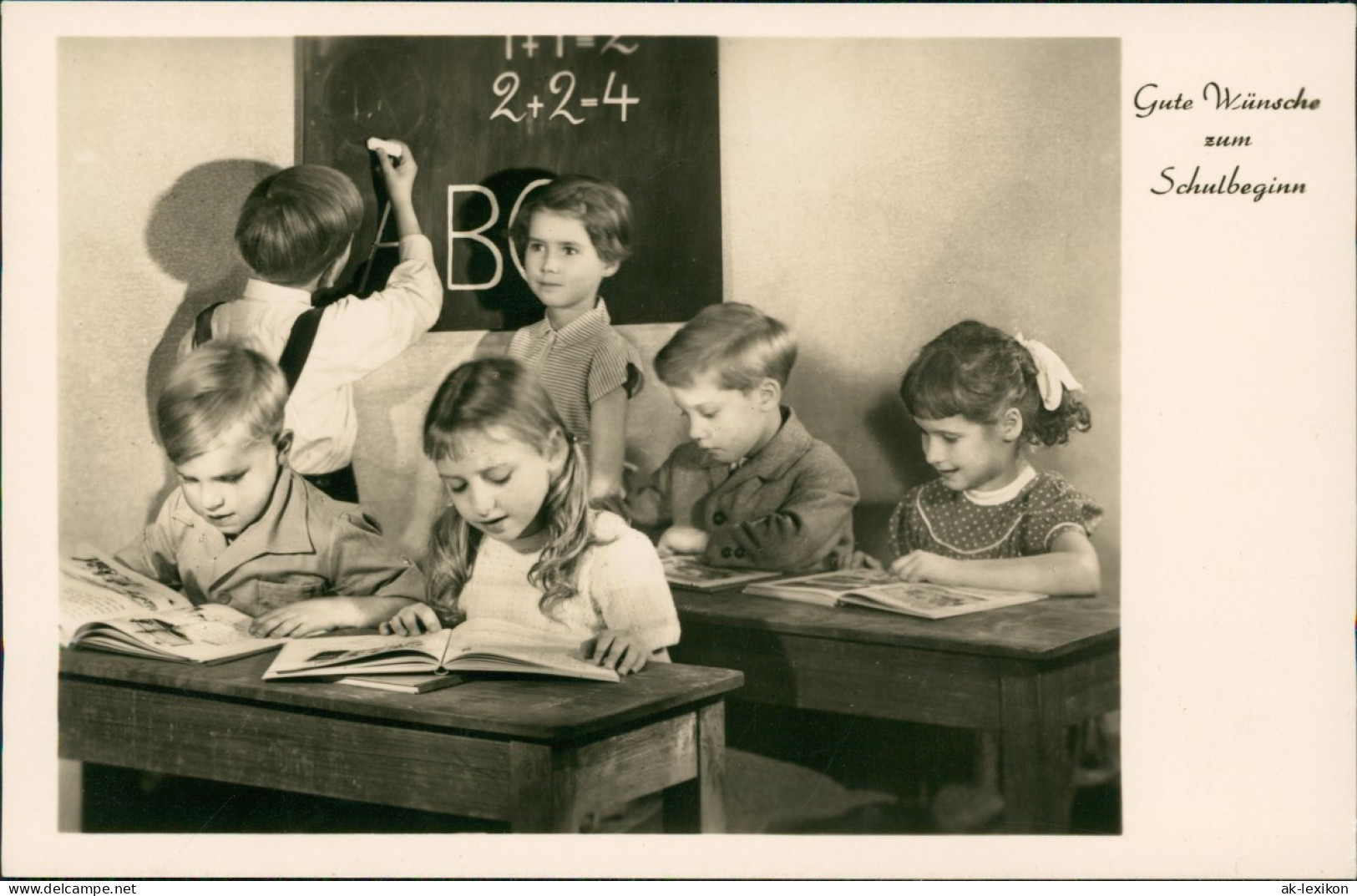 Glückwunsch Schulanfang Einschulung DDR AK Kinder In Der Schule 1959 - Children's School Start