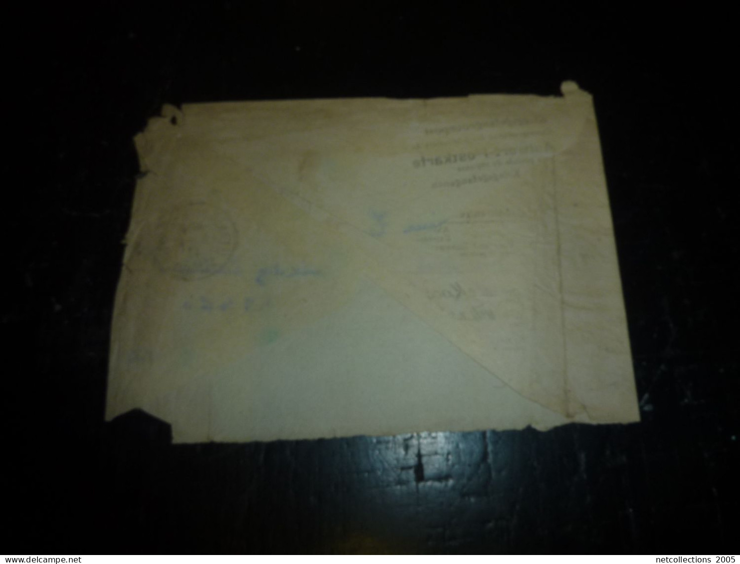 ENVELOPPE AU DEPART DE MEKNES 2-11-1942 - CACHET COURRIER RECUPERE DANS UN NAVIRE COULE -COURRIER EN FRANCHISE...(20/09) - Lettere Accidentate