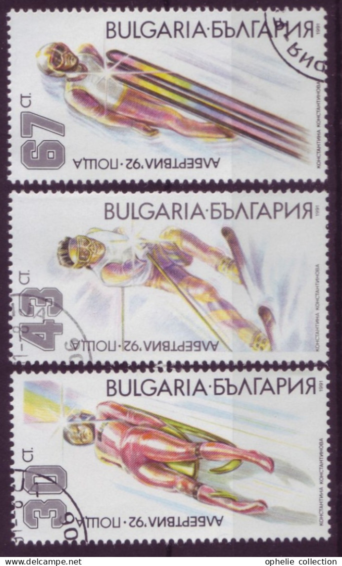 Europe - Bulgarie - Albertville'92 - Jeux Olympiques D'hiver - 3 Timbres Différents  - 6825 - Altri & Non Classificati