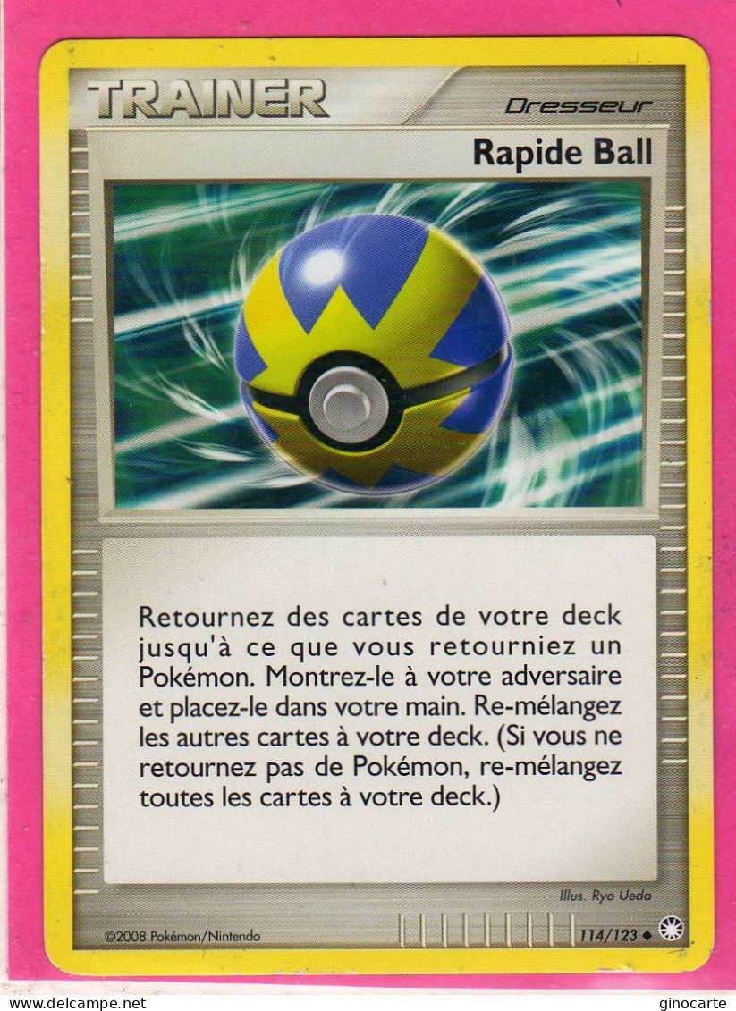 Carte Pokemon 2008 Diamant Et Perle Tresor Mysterieux 114/123 Rapide Ball Bon Etat - Diamant & Perle