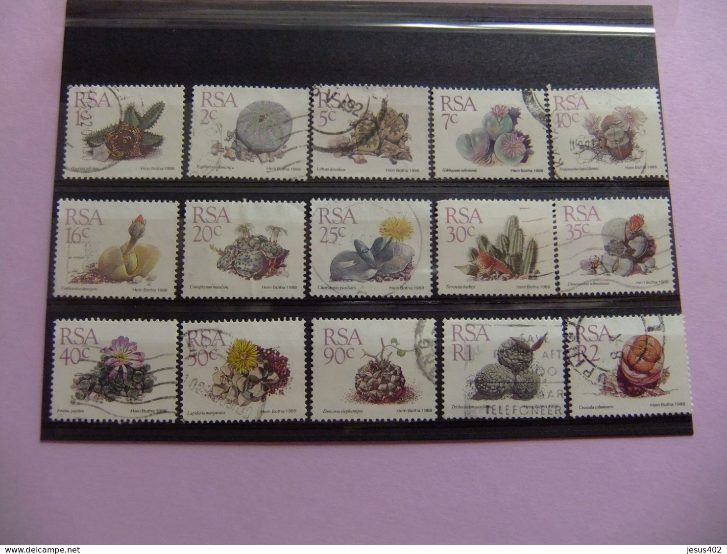 48 AFRICA DEL SUR / RSA 1988 / PLANTAS Y SUS FLORES / YVERT 660 / 674 FU - Usados